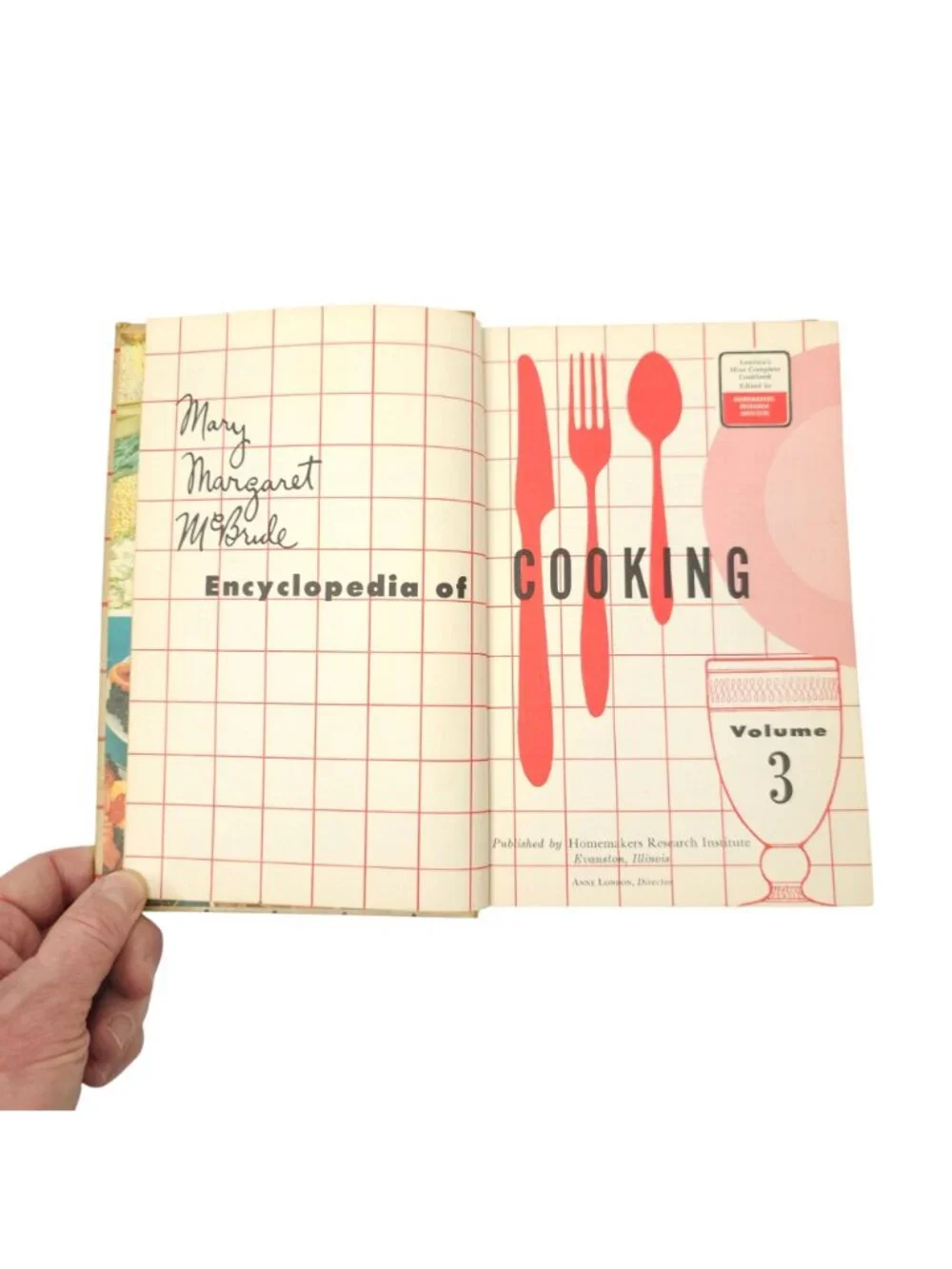 Mary Margaret McBride Encyclopedia of Cooking Volume 3 Vintage 1958 Cookbook HC